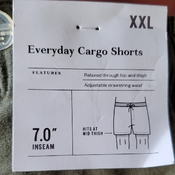 Goodfellow & Co Everdsy Olive  Green Cargo Shorts with Elastic Waistband XXL - Picture 8 of 9